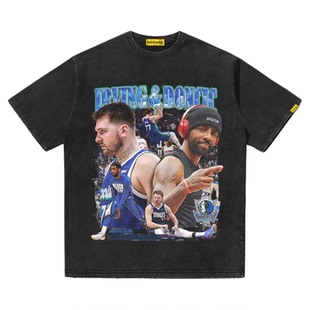 摇滚计划球星东契奇 科比复古印花短袖夏季合集国潮T恤男纯棉宽