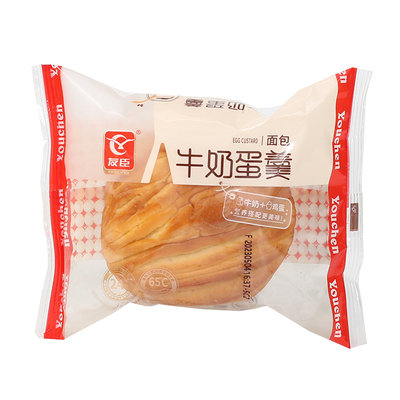 友臣牛奶蛋羹面包早餐蛋糕点心