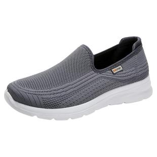 春秋男单鞋老北京布鞋休闲鞋男中老年一脚蹬爸爸鞋飞织透气男鞋子