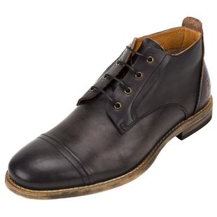 弓长梦男鞋原创复古潮流休闲皮鞋手工皮靴男士短靴英伦马丁靴厚底