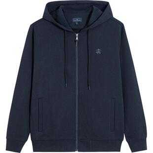 Brooks Brothers/布克兄弟男士秋冬款连帽抽绳拉链休闲卫衣外套
