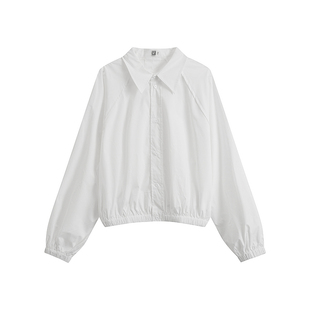 COLN短款衬衫无需你将衣服扎进裤子里牺牲舒适度来做到廓形和利落