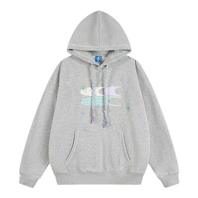 CryingCenter 碎花格纹拼布加绒卫衣 哭喊中心