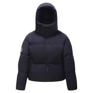 骆驼企鹅系列短款羽绒服女2025秋季新款黑色面包服防钻绒羽绒外套