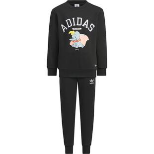 Adidas/阿迪达斯正品三叶草小童时尚印花抓绒运动卫衣套装IX4361