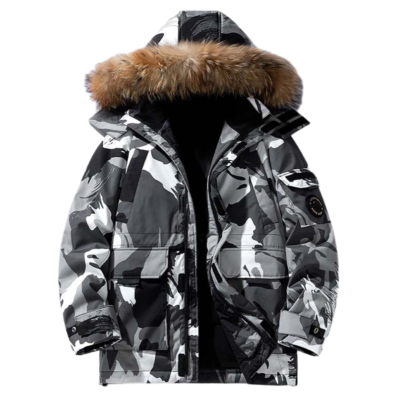 雪中飞90鸭绒抗寒保暖工装羽绒服