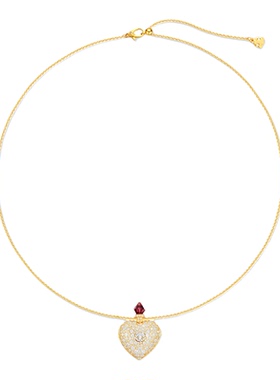 G XIAOXIAO 气质时尚高级车花爱心鸢尾花项链 F16X509