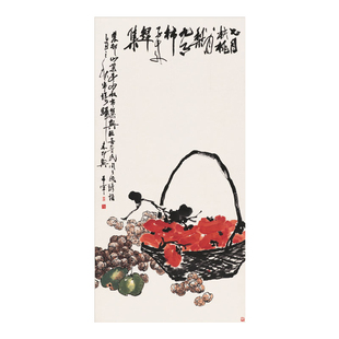 画说溥儒百蝶图吉祥花鸟画挂画国画古代名画复制品仿古画装饰画