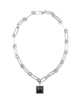 HUMIDCAVE黑玛瑙粗项链中性嘻哈