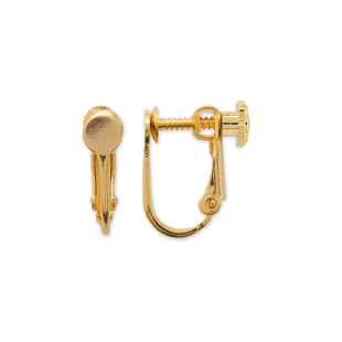 日本进口圆盘铜金银色耳夹日本贵和DIY手工配件无耳洞耳饰现货