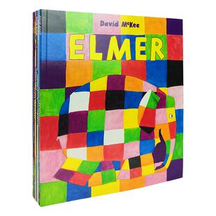 花格子大象艾玛10册套装 英文原版 Elmer David Mckee 经典大奖绘本 吴敏兰书单 学会善良自信勇敢 情商培养 搭安娜康绘本