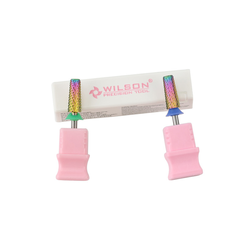 惠而顺WILSON美甲钨钢打磨头5.35锥形平头卸甲工具彩色多色可选
