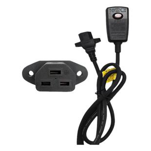 适用富炬电暖炉电源线电暖桌雪中情取暖茶几烤火桌三孔连接线配件