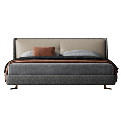 主卧真皮床意大利进口极简双人床