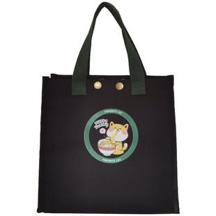 饭盒袋手提包加厚防水保温上班族小学生带饭袋子大号帆布便当包