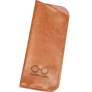 近视眼镜袋软皮保护眼睛套简约老花太阳镜墨镜便携随身收纳袋皮质