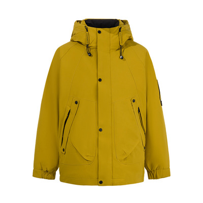 美特斯邦威羽绒服男款冬季新款山系户外工装连帽保暖羽绒外套