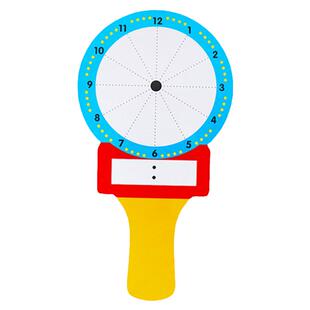 钟面学具时钟时间学习教具 一年级钟表模型可擦写手举牌数学教学