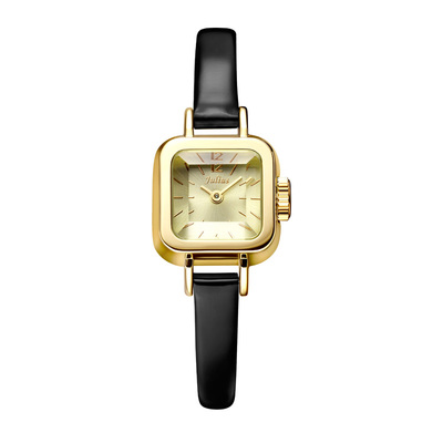 聚利时官方正品手表女士款小众无秒针小方糖学生女表石英防水496