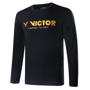 VICTOR威克多胜利羽毛球服长袖T恤男女同款速干专业时尚文化衫秋