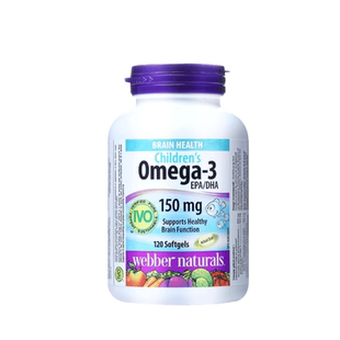 【自营】伟博天然儿童鱼油150mg高DHA香橙味omega3IVO认证脑黄金