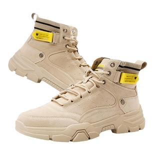 回力高帮男鞋时尚革面百搭复古风型男靴子户外街潮休闲运动男鞋