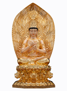 铜鎏金大日如来佛像寺院供奉