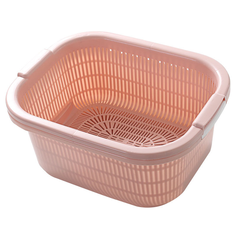 双层塑料滴水篮洗菜盆滤水筛厨房