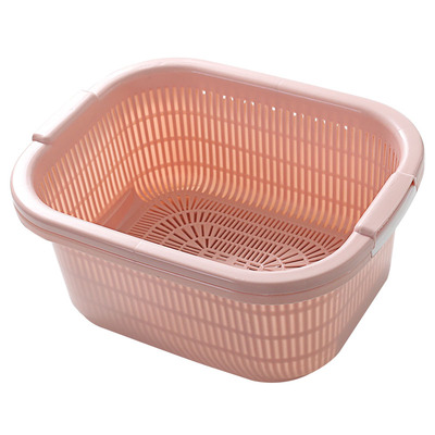 双层塑料滴水篮洗菜盆滤水筛厨房