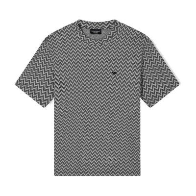 阿玛尼男士纯棉圆领短袖正肩T恤