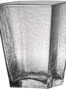 工匠家品玻璃锤纹四方公道杯