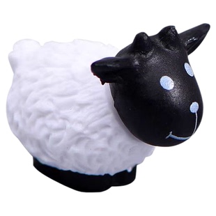 苔藓微景观装饰摆件 动漫卡通可爱迷你小羊 黑白山羊 公仔玩偶