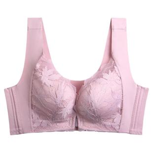 趣安芬文胸前扣大码宽肩带2024新款聚拢薄内衣女大胸显小胸