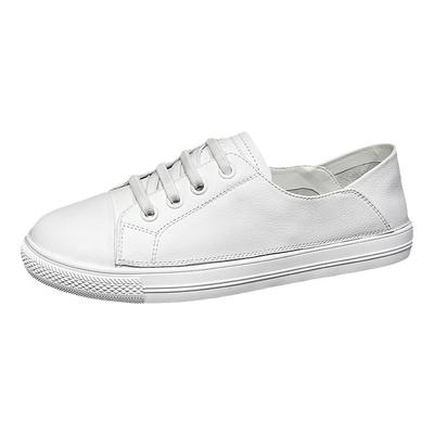 软皮软底小白鞋头层牛皮休闲板鞋