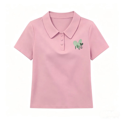 文艺气质休闲翻领短袖POLO衫女夏