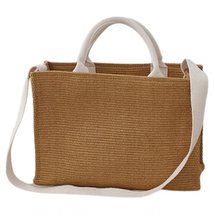 无印之良品新款手提袋草编手工编织包挎包大容量2025升级