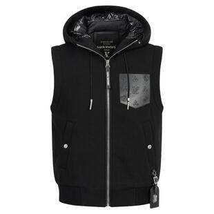 BM男士羽绒马甲90白鸭绒冬季外套口袋装饰潮流羽绒服男2024新款