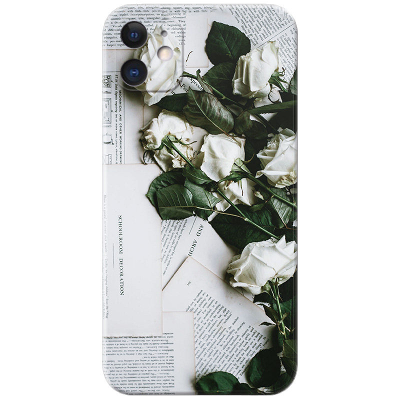 文艺玫瑰花适用iPhone11苹果12手机壳17air/16/15/14/13/7/8/6plus冷淡风XR艺术mini复古promax女款气囊软