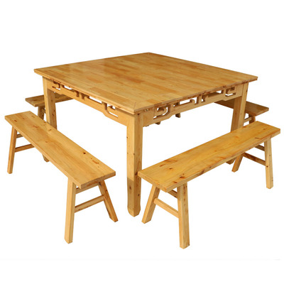 实木饭店小户型家用仿古风餐桌椅