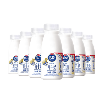 光明优倍鲜牛奶185ml*12瓶