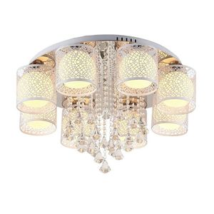 现代简约客厅灯led水晶婚房吸顶灯具温馨浪漫卧室灯圆形餐厅吊灯