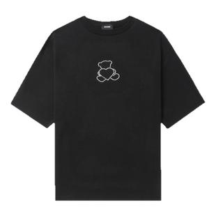 IT We11Done女装宽松短袖T恤新款潮流时尚小熊缀饰半袖780UBKXN