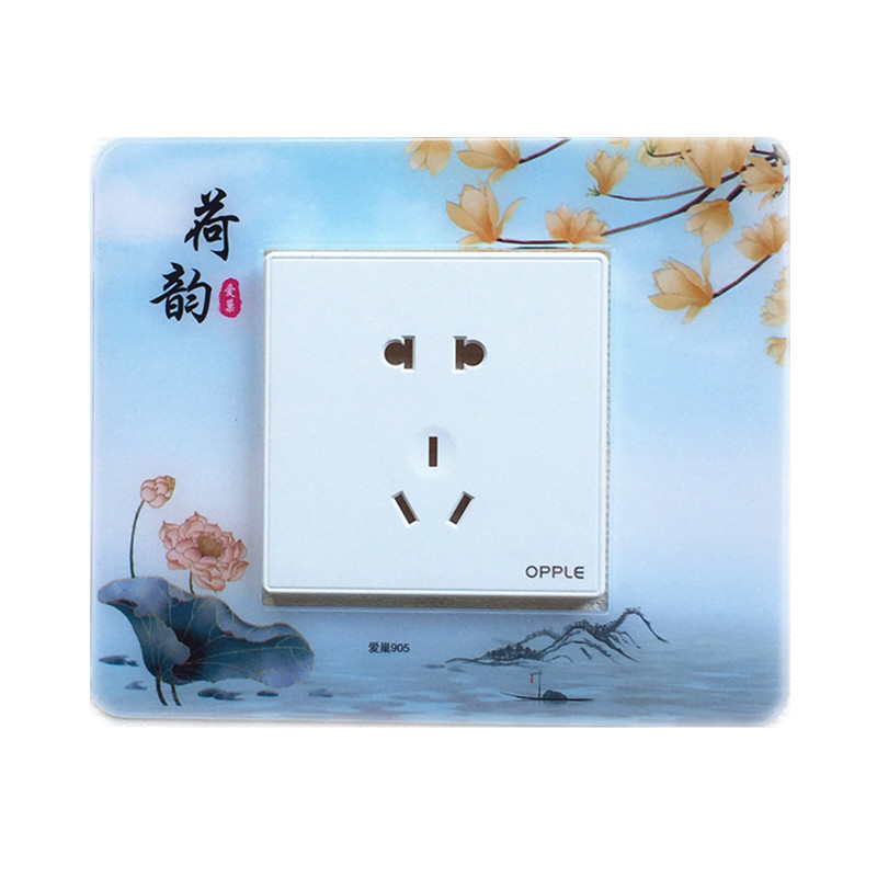 墙壁开关装饰贴中式插座边框套