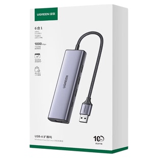 绿联usb3.2网线转接口拓展坞typec转gen2高速千兆网卡hub多功能接口扩展适用MacbookproM4笔记本电脑手机硬盘