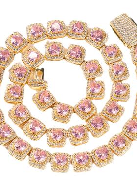 ICEBLING粉钻爱心冰糖项链女