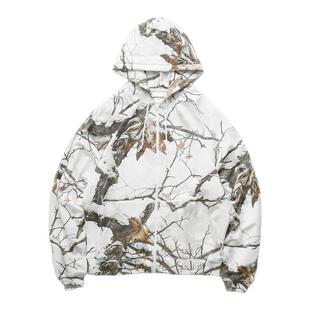 现货 MAGIC STICK WHITE SNOW HOODIE 雪山迷彩复古连帽拉链卫衣