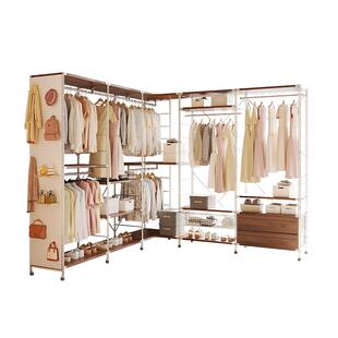 【51深包安装】日式开放式衣柜落地衣帽间架子组装金属衣柜挂衣架