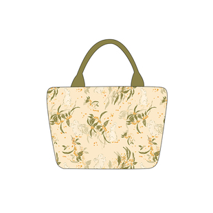 尼睿x颜二两 原创新款手提包复古小拎包桂花兔印花帆布包文艺礼物