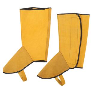 电焊工牛皮护脚套耐高温防火花烫焊工防护装备鞋罩盖阻燃隔热护腿