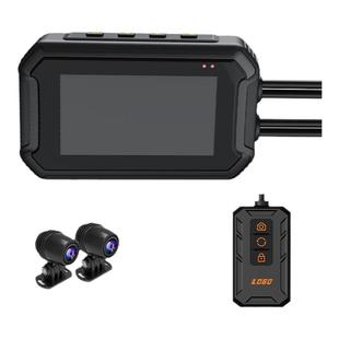 数码鸽摩托车行车记录仪1080P高清双镜头防水机车记录器停车监控